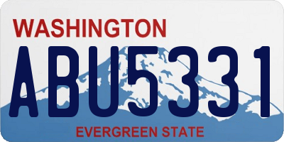 WA license plate ABU5331