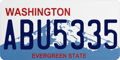 WA license plate ABU5335