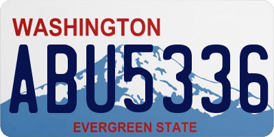 WA license plate ABU5336