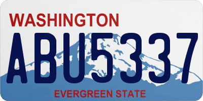 WA license plate ABU5337