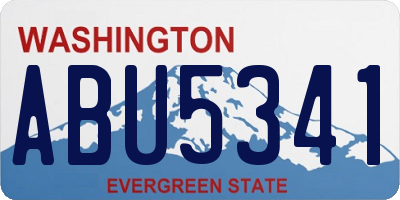 WA license plate ABU5341
