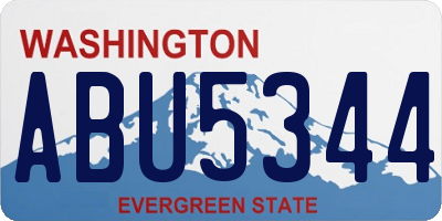 WA license plate ABU5344