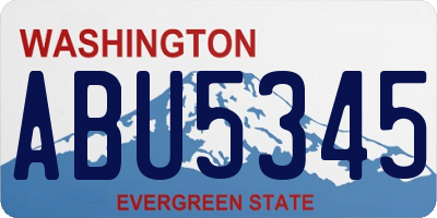 WA license plate ABU5345