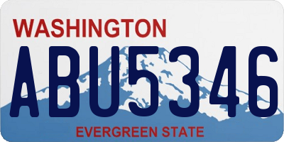 WA license plate ABU5346