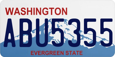 WA license plate ABU5355