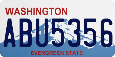 WA license plate ABU5356