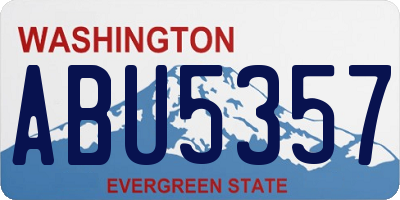 WA license plate ABU5357