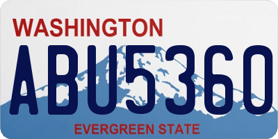 WA license plate ABU5360
