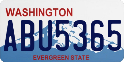 WA license plate ABU5365