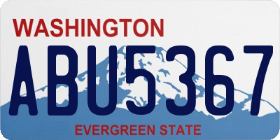 WA license plate ABU5367