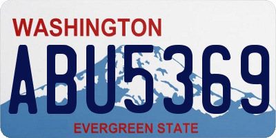 WA license plate ABU5369
