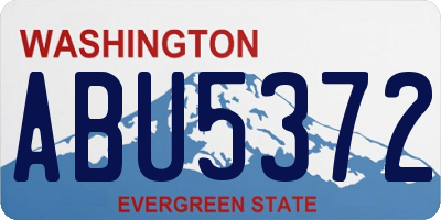 WA license plate ABU5372