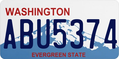 WA license plate ABU5374