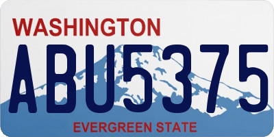 WA license plate ABU5375