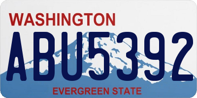 WA license plate ABU5392