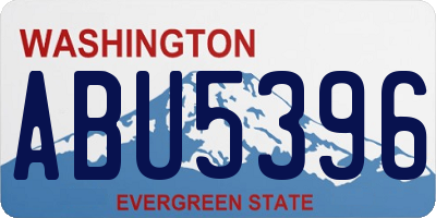 WA license plate ABU5396