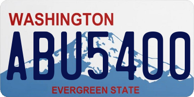 WA license plate ABU5400