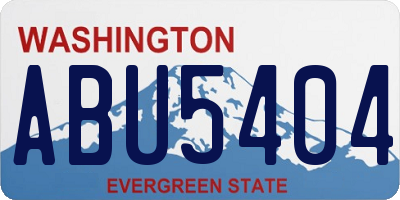 WA license plate ABU5404
