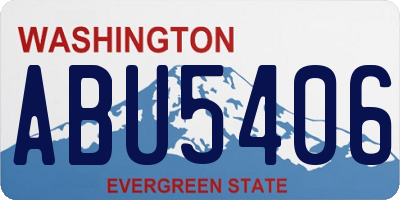 WA license plate ABU5406