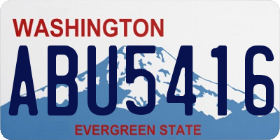 WA license plate ABU5416