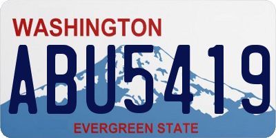 WA license plate ABU5419