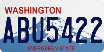 WA license plate ABU5422