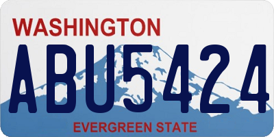 WA license plate ABU5424