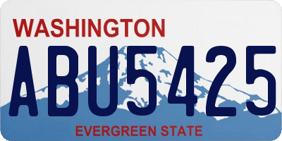 WA license plate ABU5425