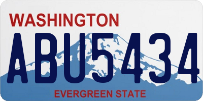 WA license plate ABU5434