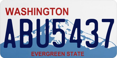 WA license plate ABU5437