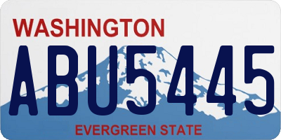 WA license plate ABU5445