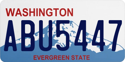 WA license plate ABU5447