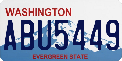 WA license plate ABU5449