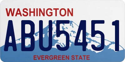WA license plate ABU5451