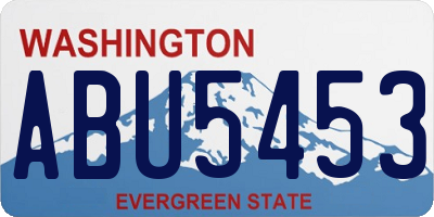 WA license plate ABU5453