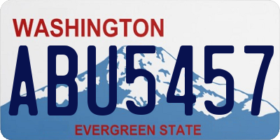 WA license plate ABU5457