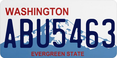 WA license plate ABU5463