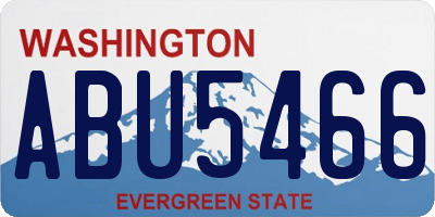 WA license plate ABU5466