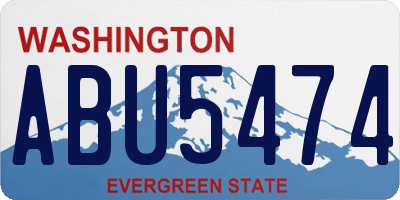WA license plate ABU5474