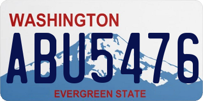 WA license plate ABU5476