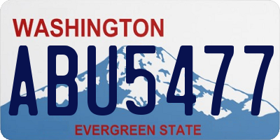 WA license plate ABU5477