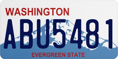 WA license plate ABU5481