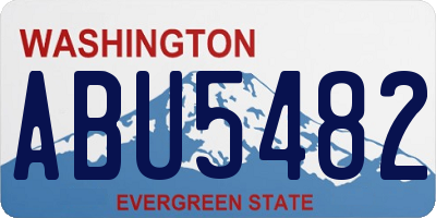 WA license plate ABU5482