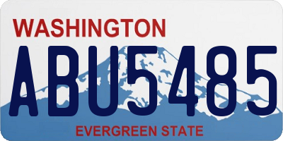 WA license plate ABU5485