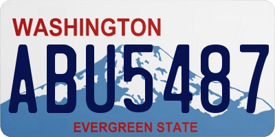 WA license plate ABU5487