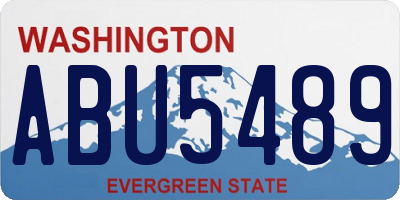 WA license plate ABU5489