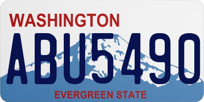 WA license plate ABU5490