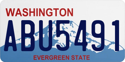 WA license plate ABU5491