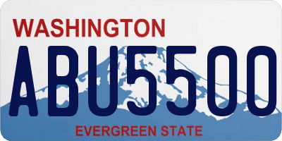 WA license plate ABU5500