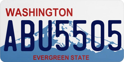 WA license plate ABU5505